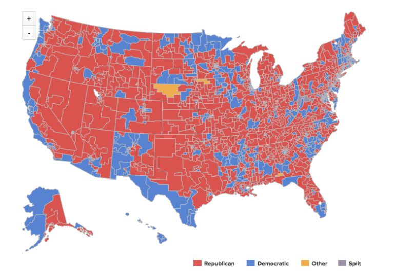 Map: State legislature control