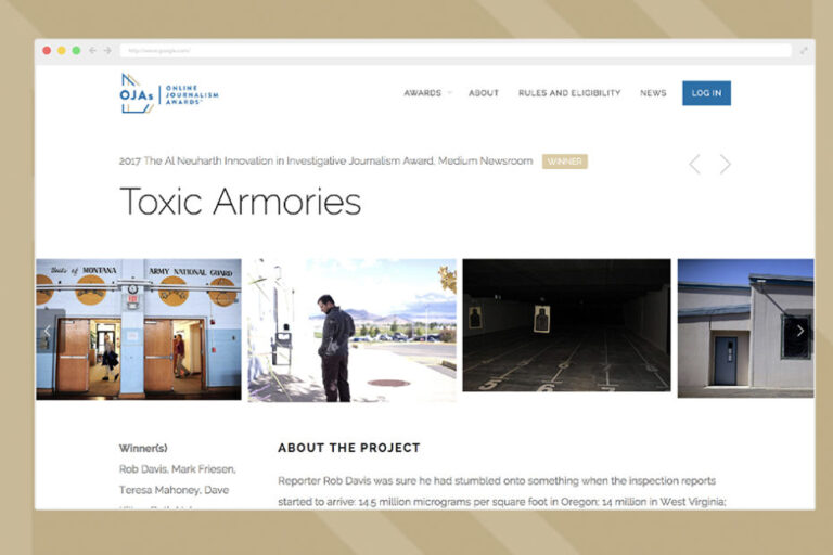 Creating a home for the Online Journalism Awards